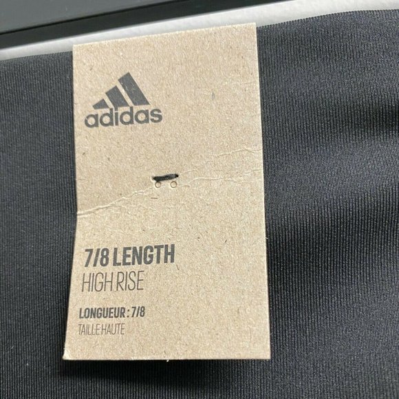 ADIDAS Women 7/8 Length 3-Stripe Active Tight High Waisted--Black - Picture 9 of 11